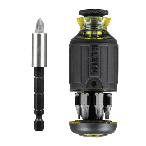 Klein Tools 32308, 8-in-1 Multi-Bit Adjustable Length Stubby Screwdriver