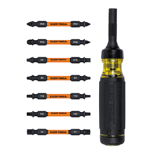 Klein Tools 32315HD, 15-in-1 Ratcheting Impact-Rated Multi-Bit Torsion Zone Screwdriver