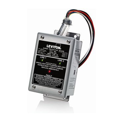 Leviton 32412-DS3, Type 2 Split Phase Surge Panel, Decora Home Control & X10 Compatible, NEMA 3R Enclosure