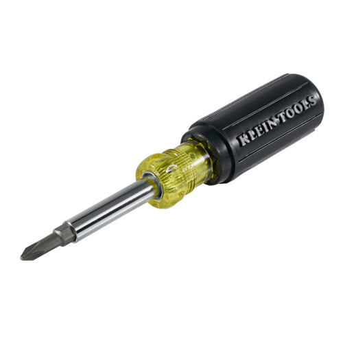 Klein Tools 32476, Multi-Bit Screwdriver / Nut Driver, 5-in-1, Phillips, Slotted Bits