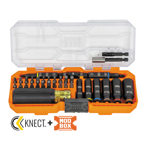 Klein Tools 32502HD, KNECT™ Impact-Rated Screwdriver and Socket Set with Case, 41-Piece