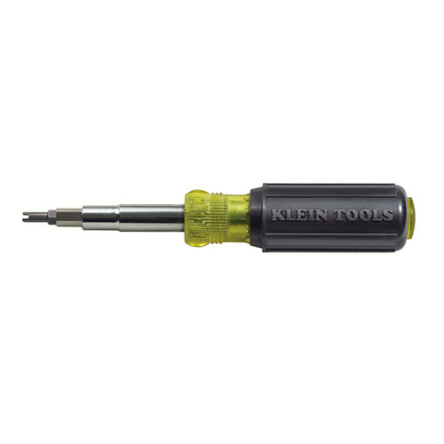 Klein Tools 32527, Multi-Bit Screwdriver / Nut Driver, 11-in-1, Phillips, Slotted, Square, Schrader Bits