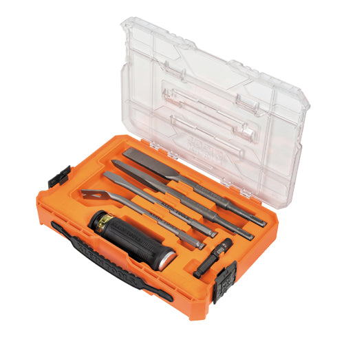 Klein Tools 32755SD, SDS Chisel Bit Set with Handle, 6-Piece