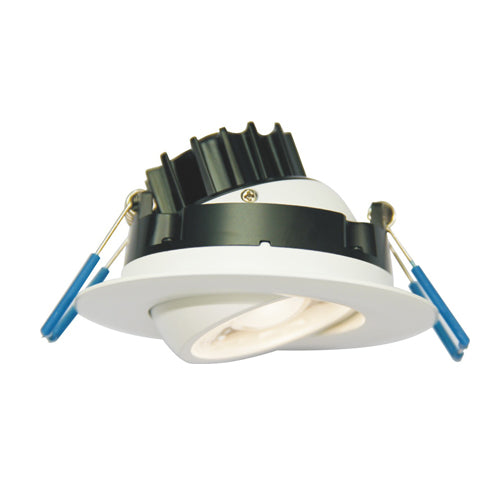 Lotus LL3G-27K-WH, 3" Eyeball Round White Recessed Gimbal LED, 120VAC, 2700K Warm White, 7.5W, 580 Lumens, Dimmable, 38° Beam Angle