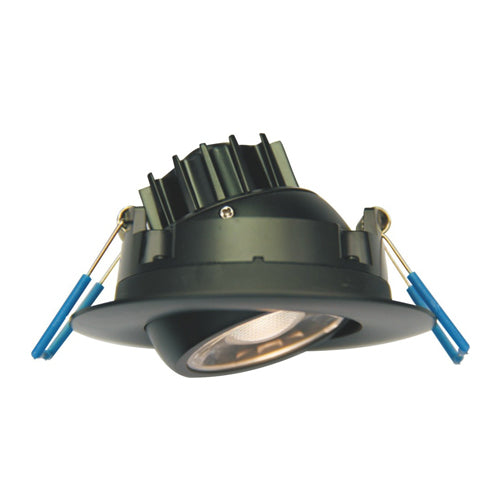 Lotus LL3G-5CCT-BK, 3" Eyeball Round Black Recessed Gimbal LED,120VAC, 5CCT, 7.5W, 580-650 Lumens, Dimmable, 38° Beam Angle