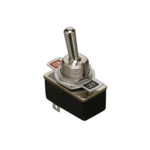 Techspan 35-064, Medium Duty Toggle Switch, On-Off Circuit, Single Pole/Single Throw (SPST), 4A, Metal Bat Actuator, Solder Terminal