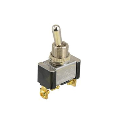 Techspan 35-110, Heavy Duty Toggle Switch, On-Off-On Circuit, Single Pole/Double Throw (SPDT), 20A, Metal Bat Actuator, Screw Terminal