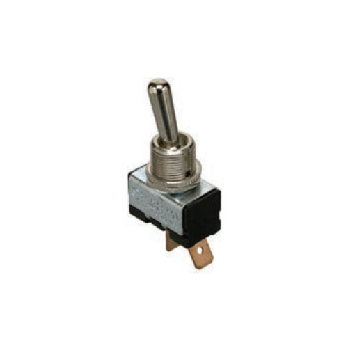 Techspan 35-120, Medium Duty Toggle Switch, On-On Circuit, Single Pole/Double Throw (SPDT), 10A, Metal Bat Actuator, Quick Connect Terminal