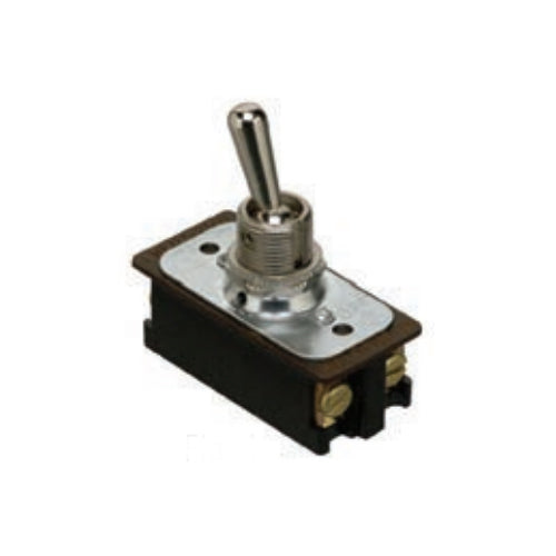 Techspan 35-126, Heavy Duty Toggle Switch, On-Off Circuit, Double Pole/Single Throw (DPST), 16A, Metal Bat Actuator, Screw Terminal