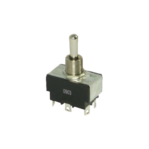Techspan 35-144, Heavy Duty Toggle Switch, On-On Circuit, Double Pole/Double Throw (DPDT), 20A, Metal Bat Actuator, Solder Terminal