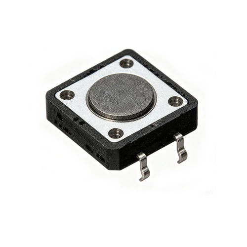 Techspan 35-1451, Tactile Push Button Switch, (On)-Off Circuit, Single Pole/Single Throw (SPST), 50mA, Gray Actuator, IP57 Protected