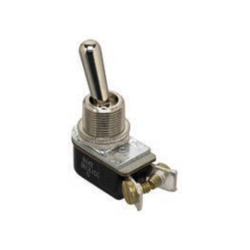 Techspan 35-167, Medium Duty Toggle Switch, On-Off Circuit, Single Pole/Single Throw (SPST), 6A, Metal Bat Actuator, Screw Terminal