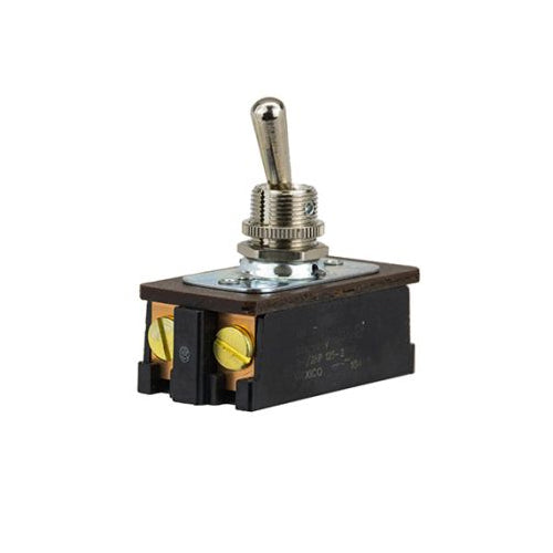Techspan 35-3075, Heavy Duty Toggle Switch, On-Off Circuit, Double Pole/Single Throw (DPST), 20A, Brass Bat Actuator, Screw Terminal