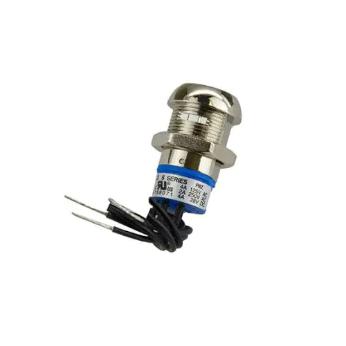 Techspan 35-3195, Keylock Switch, Single Pole/Double Throw (SPDT), On(On) Action, 4A, 45º Index, 4 Tumbler, 1 Position Key Removal, 6'' Wire Lead Terminal