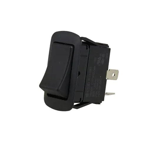 Techspan 35-3600, Standard Appliance Rocker Switch, On-Off Circuit, Single Pole/Single Throw (SPST), 15A, Black Nylon Actuator