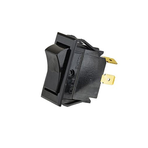 Techspan 35-3670, Standard Appliance Rocker Switch, (Off)-On Circuit, Double Pole/Single Throw (DPST), 15A, Black Nylon Actuator