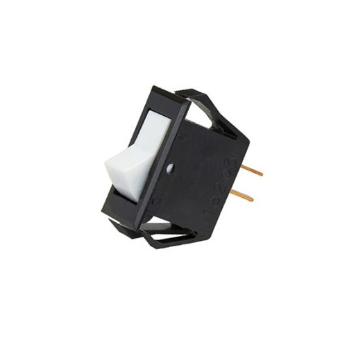 Techspan 35-3760, Standard Appliance Rocker Switch, (On)-Off Circuit, Single Pole/Single Throw (SPST), 15A, White Nylon Actuator