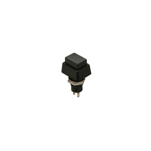 Techspan 35-417, Mini Push Button Switch, (Off)-On Circuit, Normally Open (NO), Single Pole/Single Throw (SPST), 3A, Red Rectangle Button Actuator, Solder Eyelet Terminal