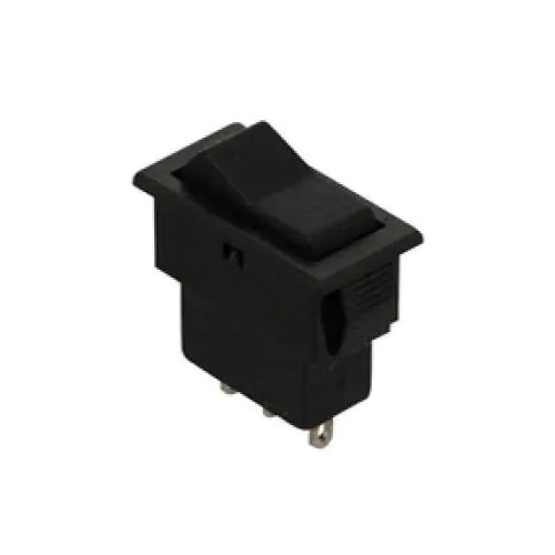 Techspan 35-603, Miniature Rocker Switch, On-(On) Circuit, Single Pole/Double Throw (SPDT), 4A, Black Plastic Actuator, Solder Lug Terminal