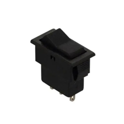 Techspan 35-608, Miniature Rocker Switch, On-Off Circuit, Double Pole/Single Throw (DPST), 8A, Black Actuator, Quick Connect Terminal