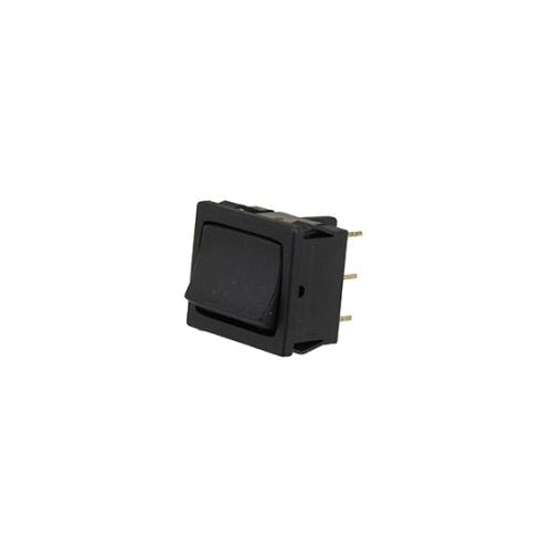 Techspan 35-648, Miniature Rocker Switch, On-On Circuit, Double Pole/Double Throw (DPDT), 10A, Black Actuator, Quick Connect Terminal