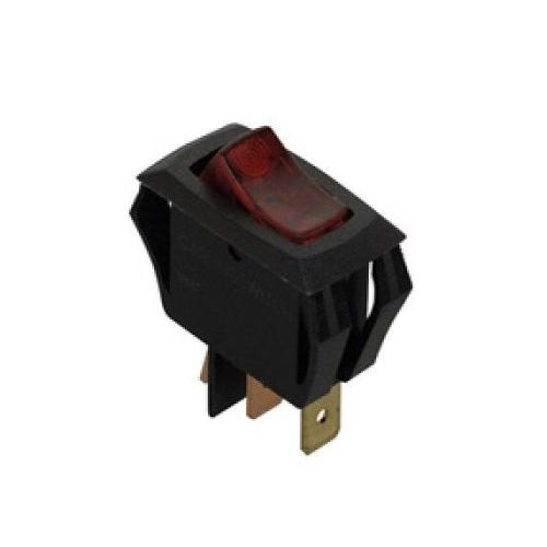 Techspan 35-664, Lighted Appliance Rocker Switch, On-Off Circuit, Single Pole/Single Throw (SPST), 15A, Lighted Green Nylon Actuator