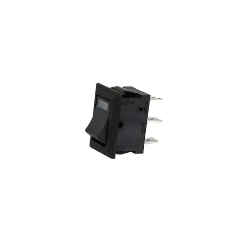 Techspan 35-681, Lighted Miniature Rocker Switch, On-Off Circuit, Single Pole/Single Throw (SPST), 5A, Lighted Green LED Actuator, Quick Connect/Solder Terminal