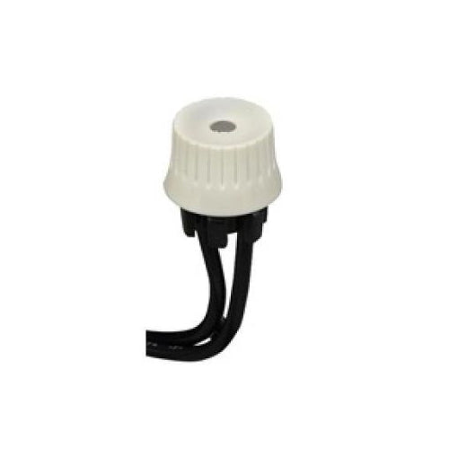 Techspan 35-859, Rotary Switch, Single Pole/Single Throw (SPST), 3A, On/Off Action, White Plastic Actuator, 6'' Wire Leads Terminal, Snap-In Mounting
