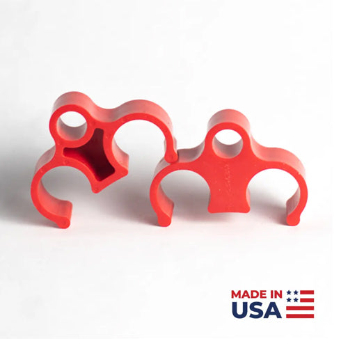 Rack-A-Tiers 35075.RSWS, Slammers, 3/4" Rigid/PVC Conduit Spacer with Support Hole, Red, 50 Pack