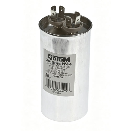 Rotom 36-25R3744, Round Run Capacitor, 25 MFD, 370/440 Volt, 1.78'' Diameter, 3.54'' Height