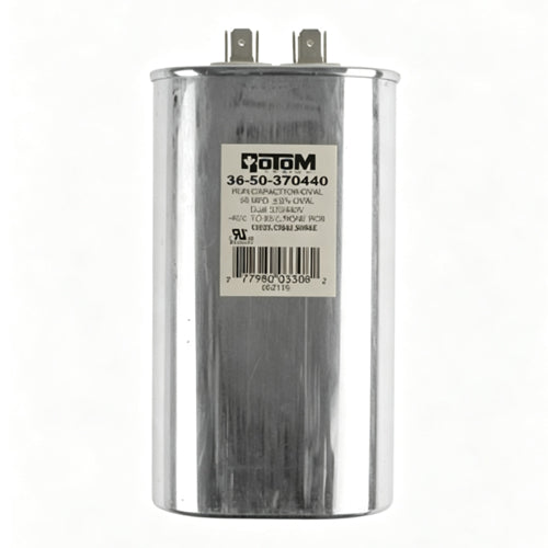 Rotom 36-55-370440, 12050, Oval Run Capacitor, 55 MFD, 370/440 Volt, 2.8'' W x 1.77'' D x 4.33'' H