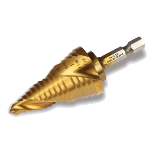 Ideal Industries 36-706, Spiral Step Bit, #6, 1/4" - 1-3/8"