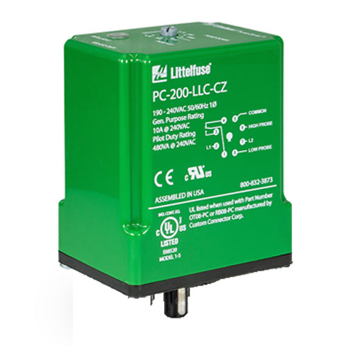 Littelfuse PC-200-LLC-CZ, PC Series, Liquid Level Control Relay, 190-240Vac, Compatible with Crouzet's PNR & PNRU