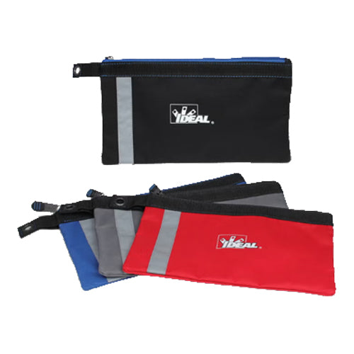 Ideal Industries 37-055, Pro Series Flat Zipper Pouch, 4-Pack (Black, Blue, Red & Grey)