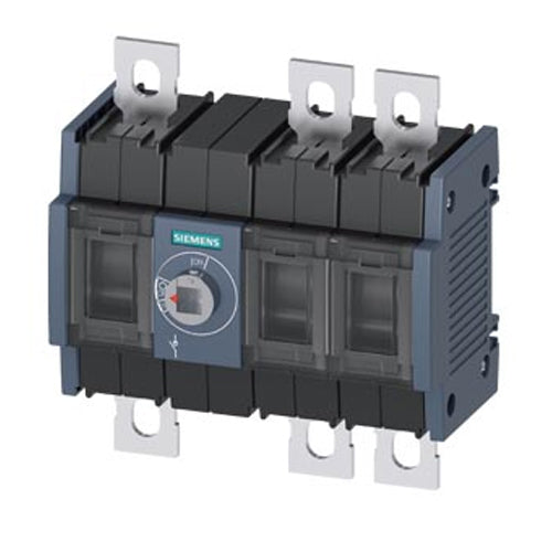 Siemens 3KD30300NE200, Switch Disconnector 100A, Size 2, 3-Pole Front Operating Mechanism Center Basic Unit Without Handle Flat Terminal Incl. Phase Barriers