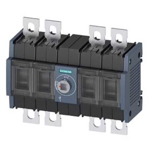 Siemens 3KD32400NE200, Switch Disconnector 125A, Size 2, 4-Pole Front Operating Mechanism Center Basic Unit Without Handle Flat Terminal Incl. Phase Barriers