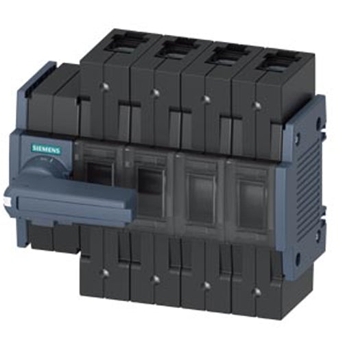 Siemens 3KD32422NE100, Switch Disconnector 125A, Size 2, 4-Pole Front Operating Mechanism Left Complete Unit With Direct Operating Mechanism Gray Box Terminal