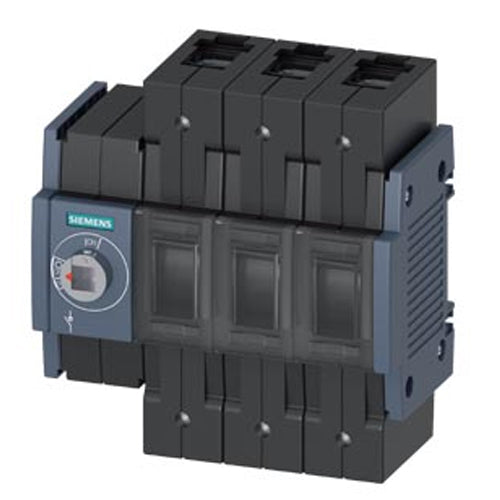Siemens 3KD34302NE100, Switch Disconnector 160A, Size 2, 3-Pole Front Operating Mechanism Left Basic Unit Without Handle Box Terminal