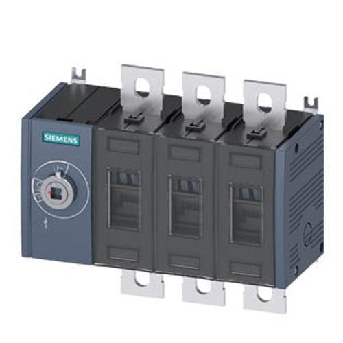 Siemens 3KD38300PE100, Switch Disconnector 250A, Size 3, 3-Pole Front Operating Mechanism Left Basic Unit Without Handle Flat Terminal