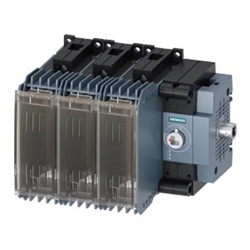 Siemens 3KF13064RB11, Switch Disconnector with Fuse 63 A, Frame Size 1, 3-Pole for LV HRC Fuse Size 000 and 00 Lateral Operating Mechanism Rig Basic Unit Without Handle Box Terminal Without Fuses