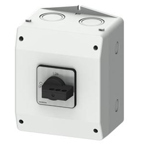 Siemens 3LD21855VD21, SENTRON, Switch Disconnector 3LD in the Enclosure, Maintenance and Repair Switch with EMC Shield Plate, 6-Pole, Iu: 25 A, AC 23 A, 400 V at 50/60 Hz: 9.5 kW,  in Frequency Converter Operation: 20 400 V AC at 0-550 Hz: 5.5 kW