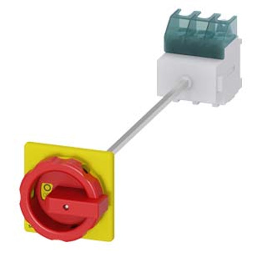 Siemens 3LD25140TK53, SENTRON, Switch Disconnector 3LD, Emergency Switching-Off Switch, 3- Pole, Iu: 63 A, Operating Power / at AC-23 A 400 V: 22 KW, Floor Mounting with Door Coupling, Rotary Operating Mechanism