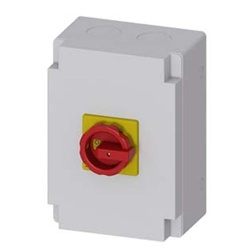Siemens 3LD27661GP530US2, SENTRON, Switch Disconnector 3LD, Emergency Switching-Off Switch, 3- Pole, Iu: 100 A, Operating Power / at AC-23 A 400 V: 37 KW, Molded Plastic Encapsulation For Inch Cable Gland, 1 NC, 1 NO