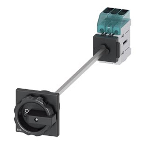 Siemens 3LD30480TK51, Load Disconnector 3LD3, Iu 16 A Main Switch 3-Pole Rated Operating Capacity at AC-23 A at 400V 7.5KW Floor Mounting Basic Switch with Door Coupling Central Hole Mounting 22.5mm Rotating Drive Black 66 X 66 mm