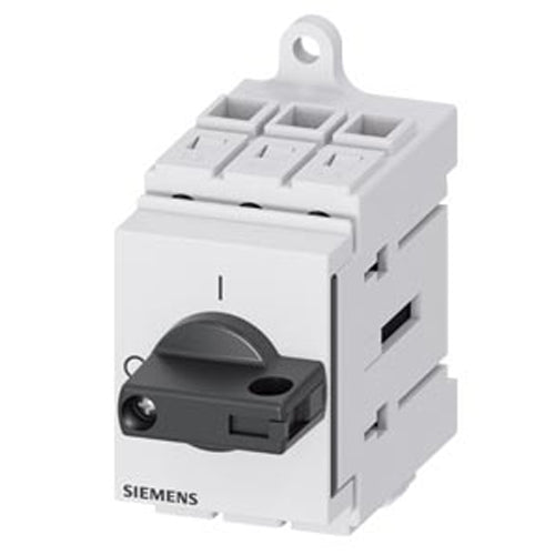 Siemens 3LD34300TK11, Load Disconnector 3LD3, Iu 63 A Main Switch 3-Pole Rated Operating Capacity at AC-23 A at 400V 22.0 KW Installation In Distribution Boards, Basic Switch with Selector Knob Black