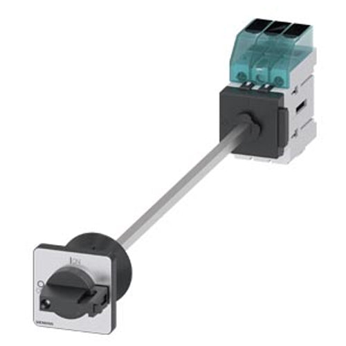 Siemens 3LD34400TK11, Load Disconnector 3LD3, Iu 63 A Main Switch 3-Pole Rated Operating Capacity at AC-23 A at 400V 22.0 KW Floor Mounting Basic Switch with Door Coupling Central Hole Mounting 22.5mm Toggle Drive Black 48x48 mm