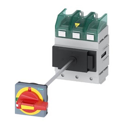 Siemens 3LD54100TK13, SENTRON 3LD5 Switch Disconnector UL, Emergency-OFF Switch, 3-Pole, Operational Power at AC-23 A at 400 V: 45 KW, Floor Mounting with Door Coupling, Defeatable Rotary Operating Mechanism