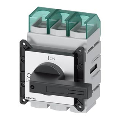 Siemens 3LD54200TK11, SENTRON 3LD5 Switch Disconnector UL, Main Switch, 3-Pole, Operational Power at AC-23 A at 400 V: 45 KW, Front-Mounted: Rotary Operating Mechanism, Black