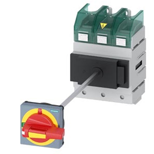 Siemens 3LD58100TK13, SENTRON 3LD5 Switch Disconnector UL, EMERGENCY-OFF Switch, 3-Pole, Operational Power at AC-23 A at 400 V: 75 KW, Floor Mounting with Door Coupling, Defeatable Rotary Operating Mechanism