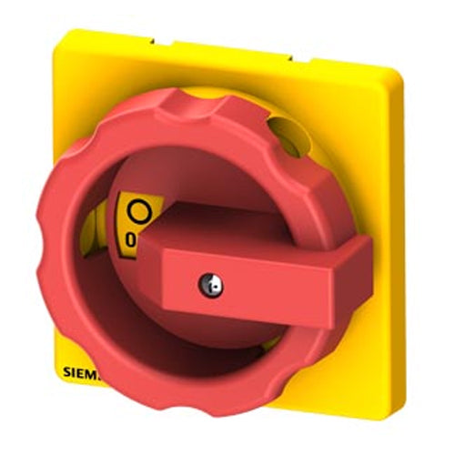 Siemens 3LD92243G, Rot. Operator, Selector Switch Red/Yellow, For Molded-Plastic Enclosures, For 16-32 A, Access. For 3LD2 Main Control And Emerg.-Off Switch In Enclosure And With Emc Shield Plate